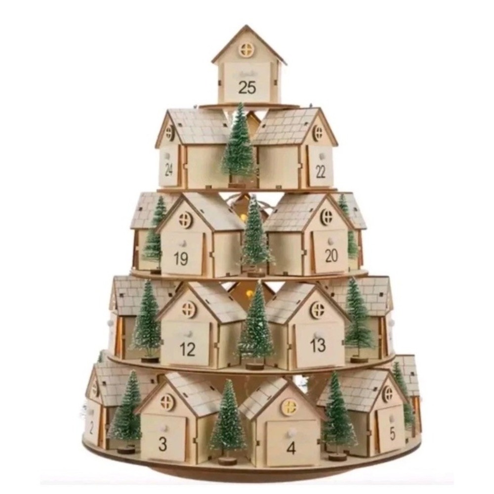 HOBBY LOBBY 5 TIER WOOD CHRISTMAS TREE ADVENT CALENDAR TikTok